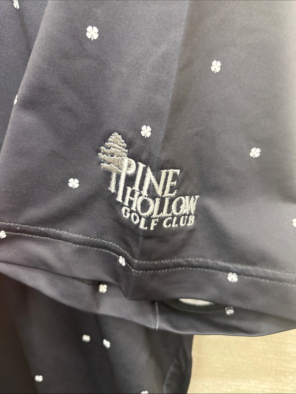 Black Clover XXL Men’s Black Polo with Micro Dot Print - Picture 5 of 9